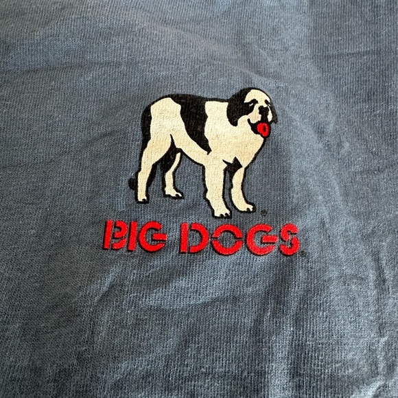 Vintage Y2K ‘01  Men’s Big Dogs Comin’ Thru Blue Graphic Logo Short Sleeve Tee. - Picture 7 of 12